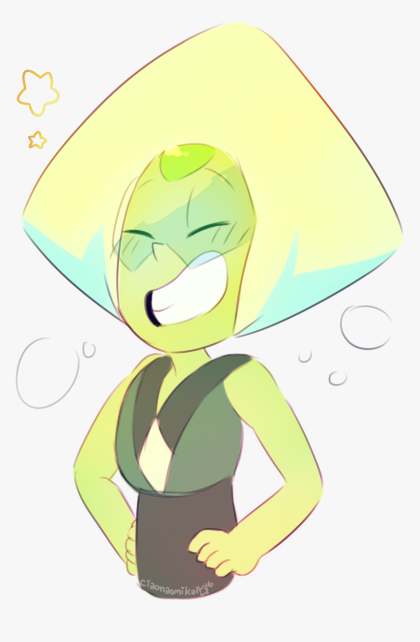 Green, Peridot, And Squetch Image - Steven Universe Peridot Smiling, HD Png Download