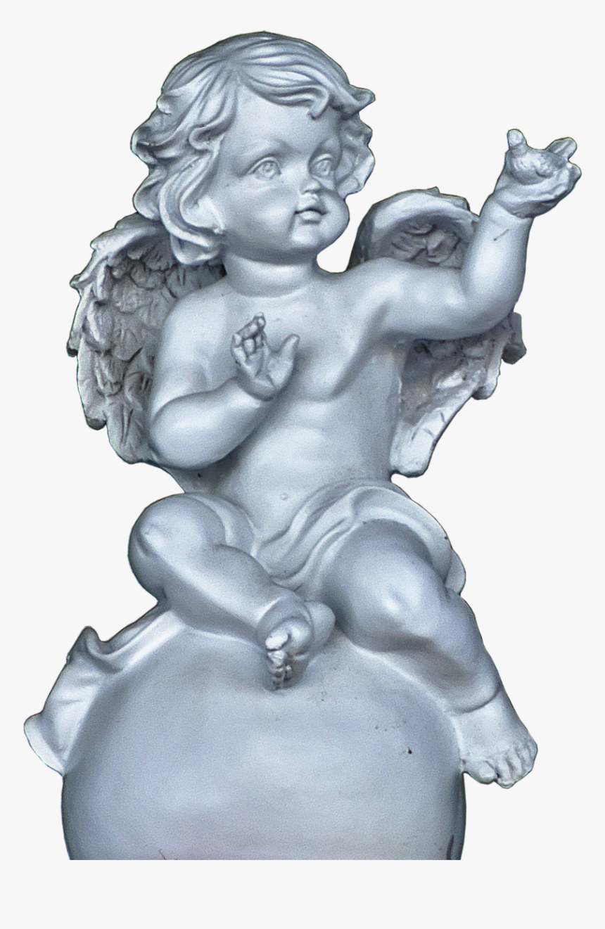 Angel Cherub Sitting Free Photo - Statue, HD Png Download