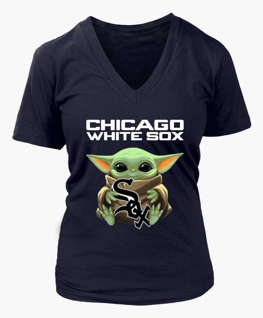 Star Wars Baby Yoda Hug Chicago White Sox Shirt - Baby Yoda Hug Chicago White Sox T Shirt, HD Png Download