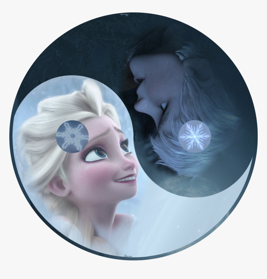 Elsa, Frozen And Jack Frost - Yin Yang Frozen Anna, HD Png Download