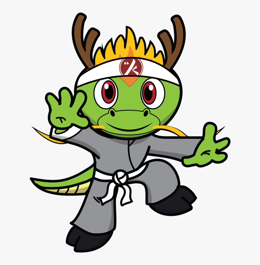 Ninja Dragon Pose 3 03 03 - Cartoon, HD Png Download
