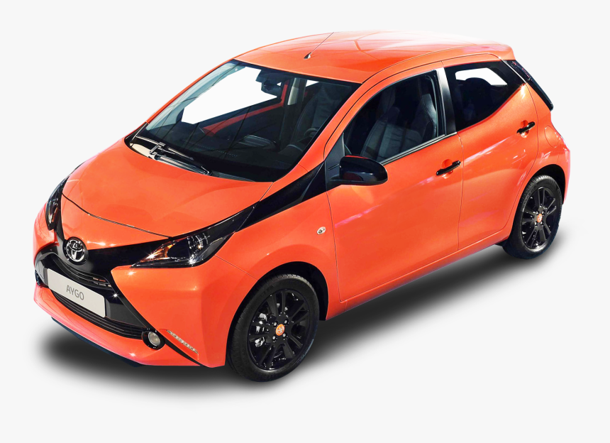 Orange Toyota Aygo Car - Toyota Aygo Png, Transparent Png