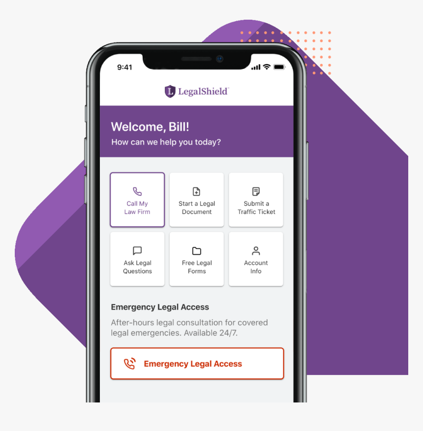 App Landing Us - Legalshield App Speeding Ticket, HD Png Download