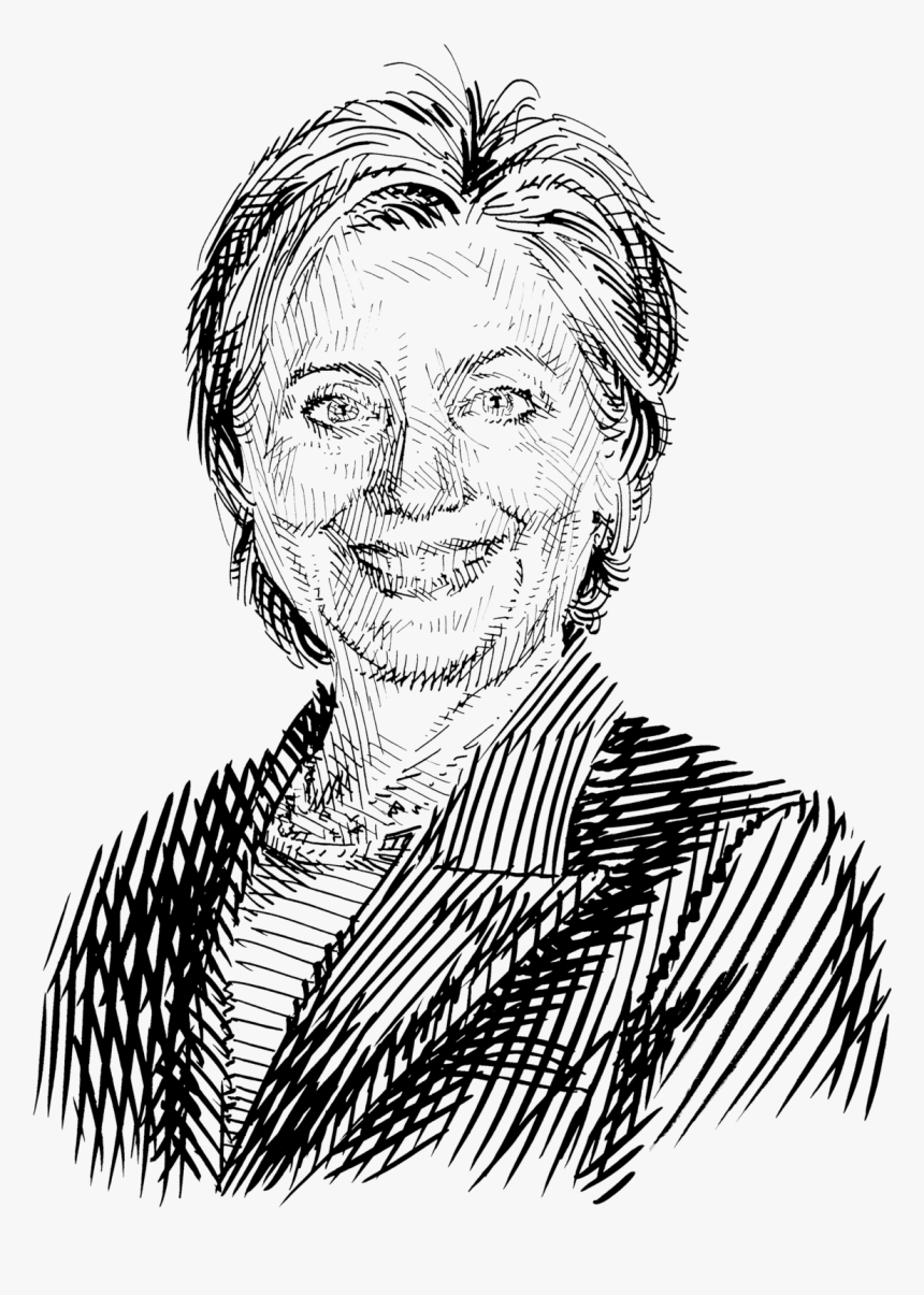 Hillary Clinton Line Art, HD Png Download