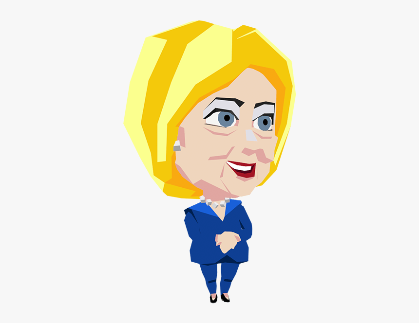 Hillary Clinton Caricature - Cartoon, HD Png Download