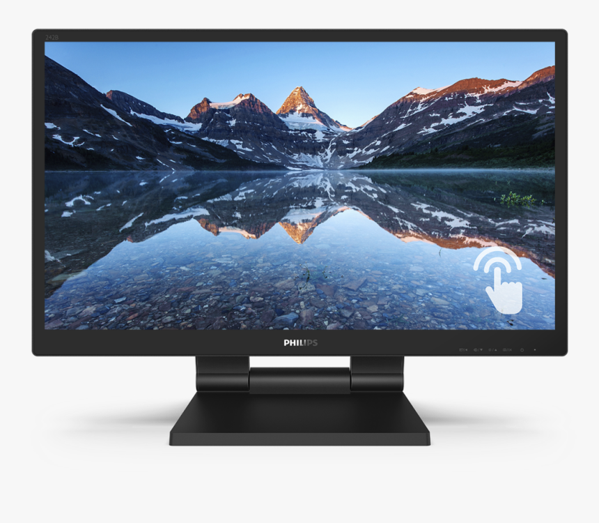 242b9t 2 Philips Launch New Touch Screen Monitors - 21.5 Philips 222b9t Black, HD Png Download