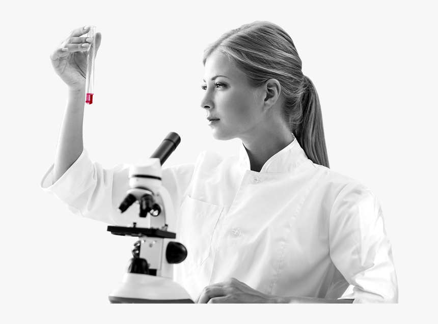 Women Scientist Png File - Microscope Pic With Girl Png, Transparent Png