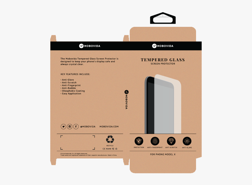 Packaging For Screen Protector Design Black Brown Screen Screen