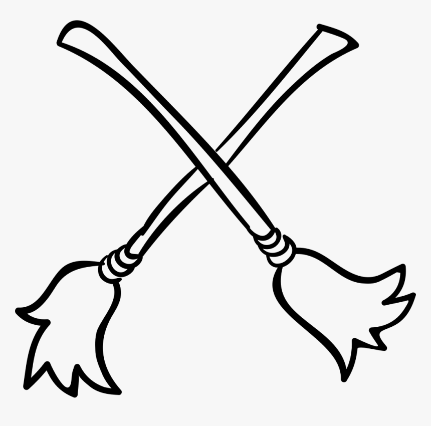 X Of Crossed Broomsticks - Crossed Broomsticks, HD Png Download