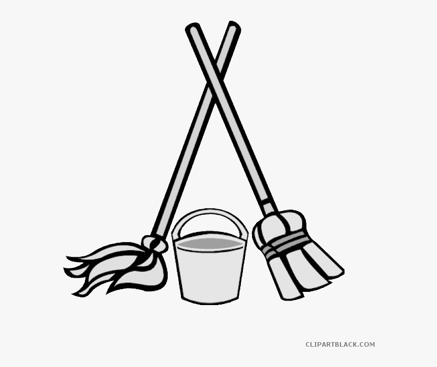 Mop And Bucket Cartoon, HD Png Download