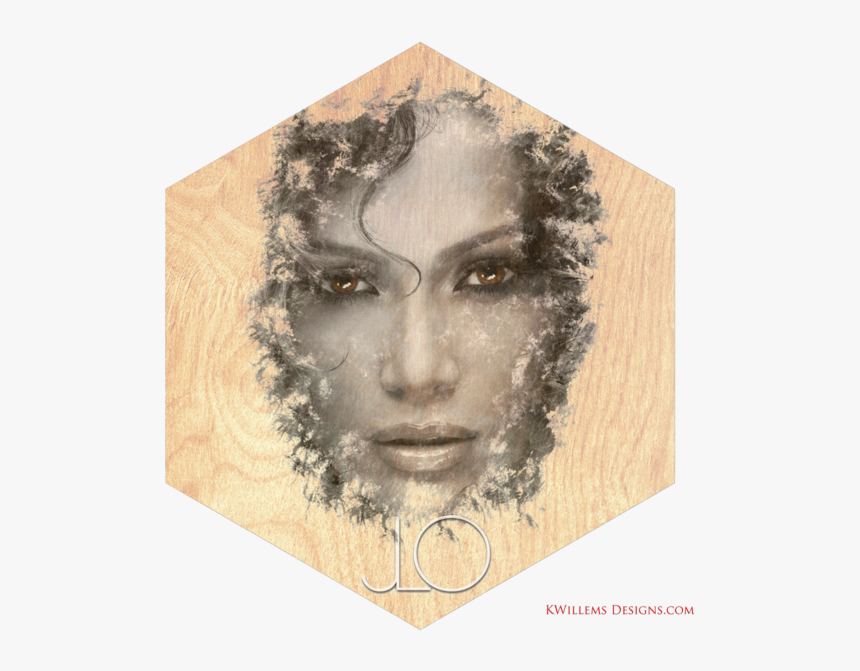 This Jennifer Lopez Premium Wood Art Print Is The Most - Sketch, HD Png Download