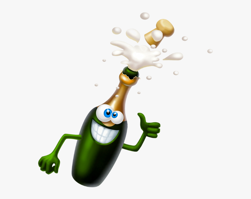 Bottle Of Champagne Png, Clipart - Champagne Smiley, Transparent Png
