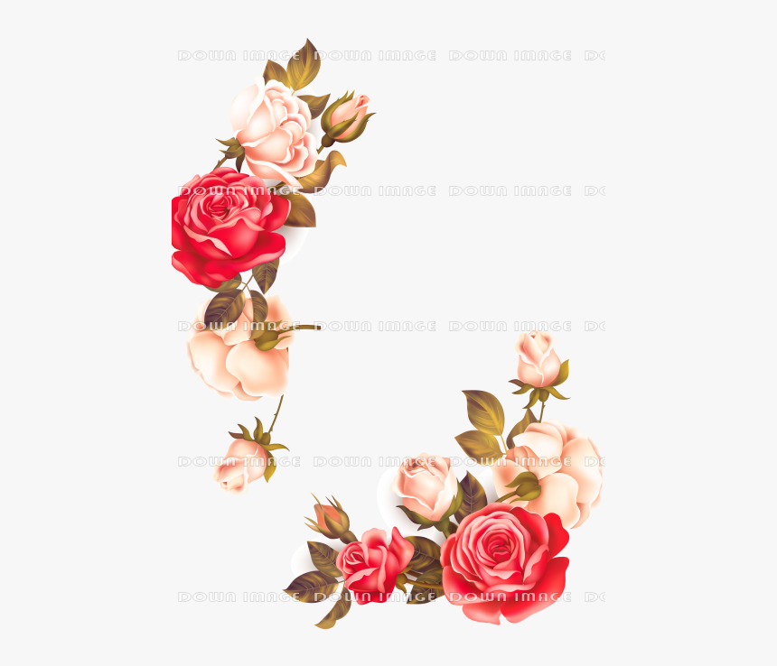 Border Vintage Flower Png, Transparent Png