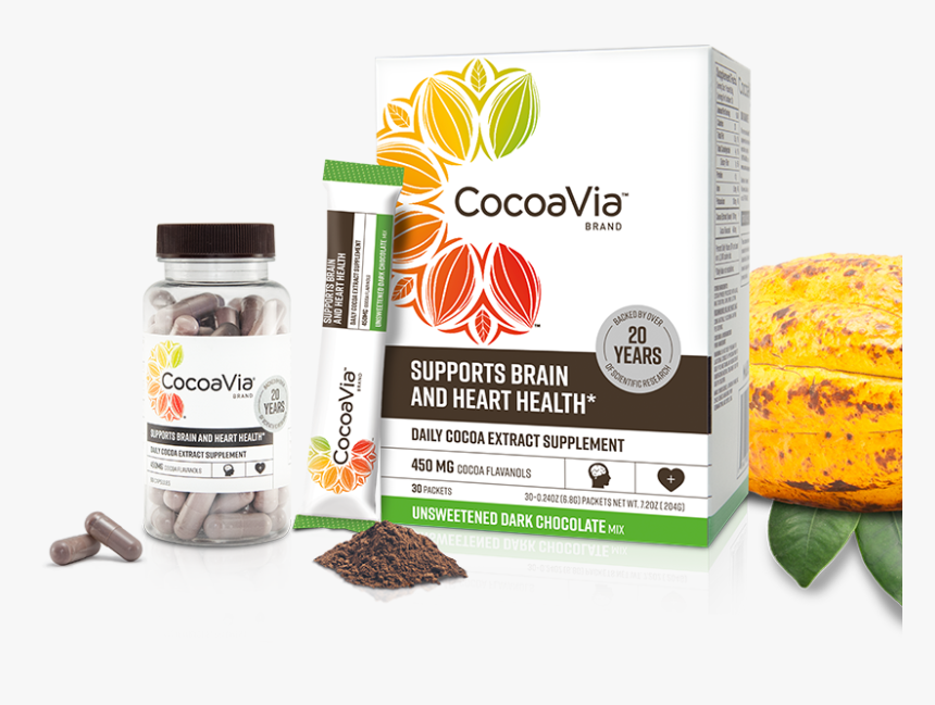 Cocoa Extract Supplement By Cocoavia, HD Png Download