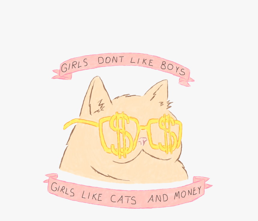 Cat, Money, And Girl Image - Girls Dont Want Boys, HD Png Download