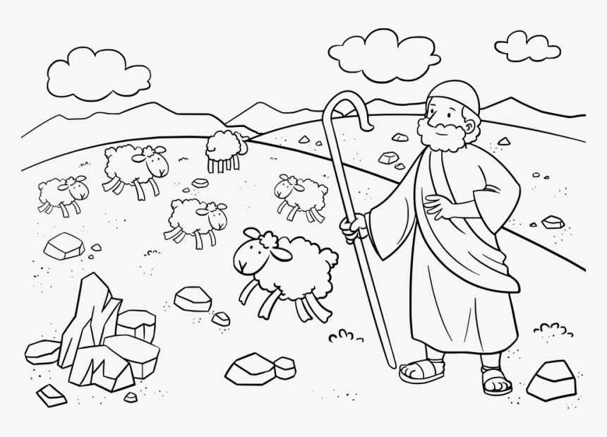 Transparent Bible Characters Png - Rebaño De Ovejas Para Colorear, Png Download