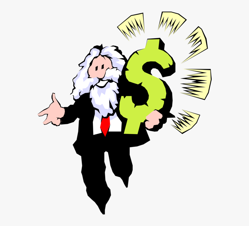 Vector Illustration Of Businessman Moses With The Almighty - Illustration, HD Png Download