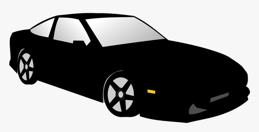 Cars Clip Black And White - Clip Art Black Car, HD Png Download
