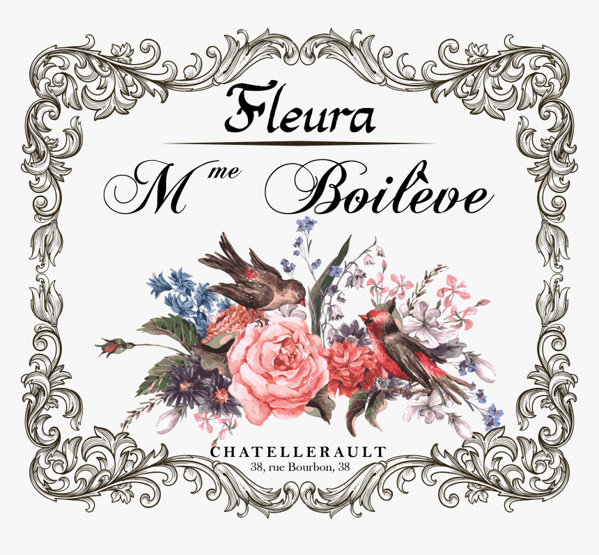 My Design / Fleura Todo Stencil Painting, Vintage Diy, - Birds In Watercolor Drawing, HD Png Download