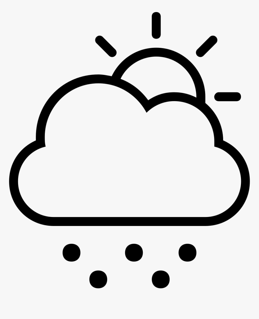 Transparent Sleet Clipart - Cloudy Symbol, HD Png Download