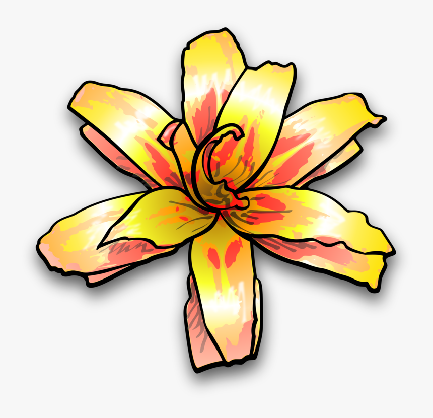 Yellow Flower Blue Watercolor Painting Petal - Flyer In Ms Word, HD Png Download