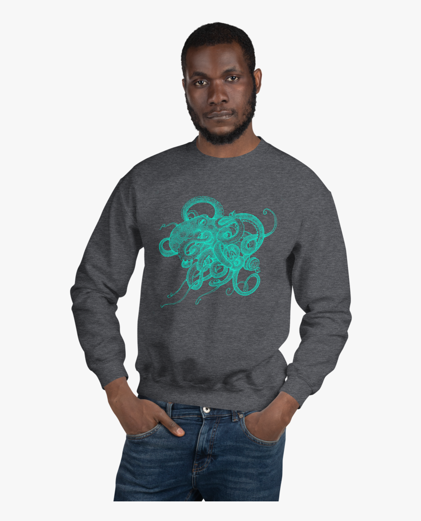 Sandiegooctopusmint Mockup Front Mens 2 Dark Heather, HD Png Download