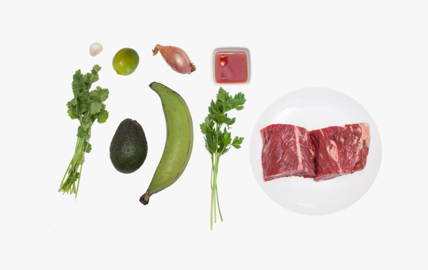Hanger Steak With Salsa Verde & Plantains - Red Meat, HD Png Download