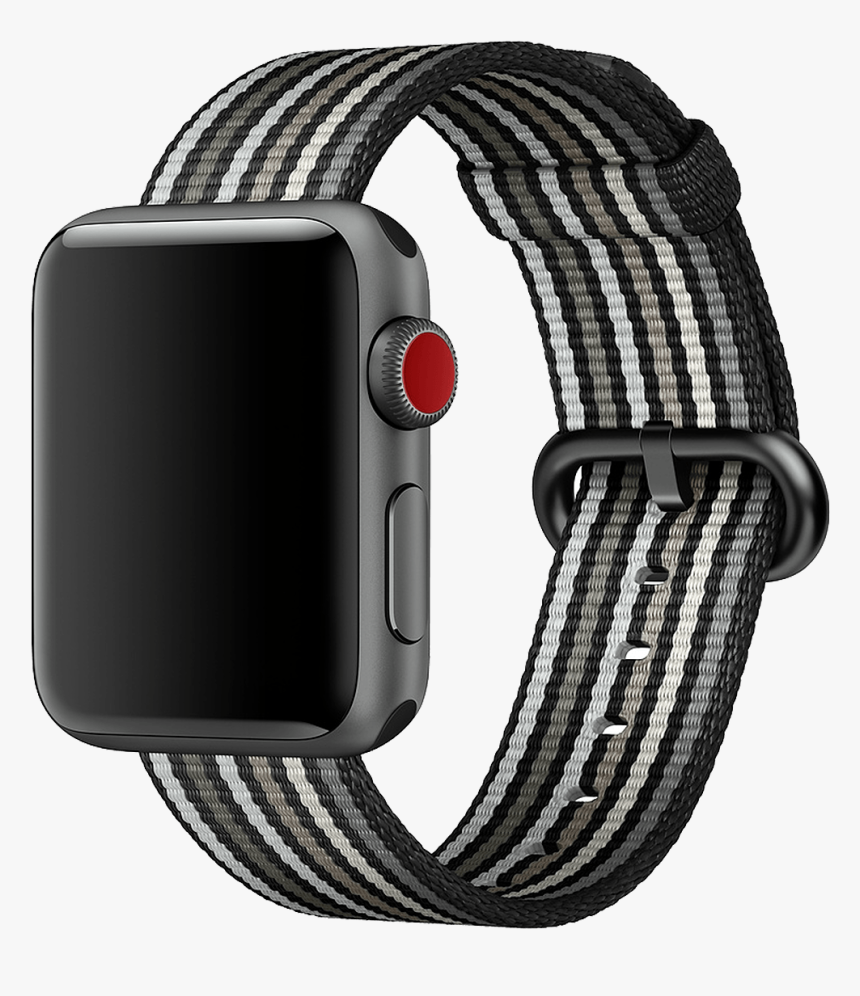 38mm Black Stripe Woven Nylon - Apple Watch Black Stripe Woven Nylon, HD Png Download
