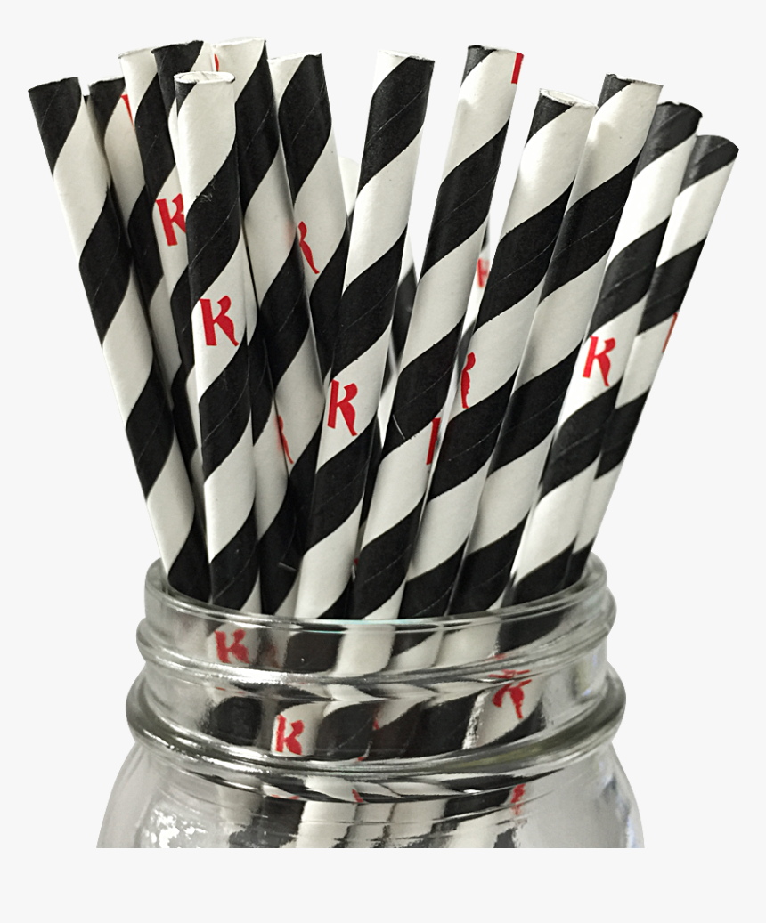 Black Stripe K 25pc Paper Straws - Drinking Straw, HD Png Download
