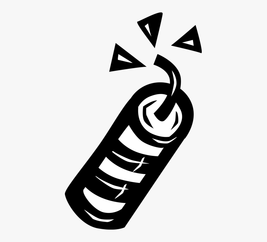 Vector Illustration Of Firecracker Fireworks Noisemaker, HD Png Download