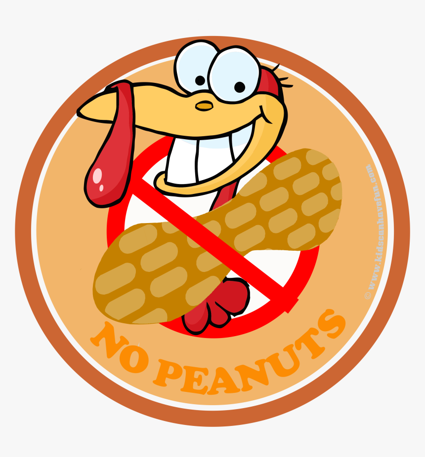 Thanksgiving Turkey No Peanuts Poster Clipart , Png - Turkey With No Peanut Sign, Transparent Png