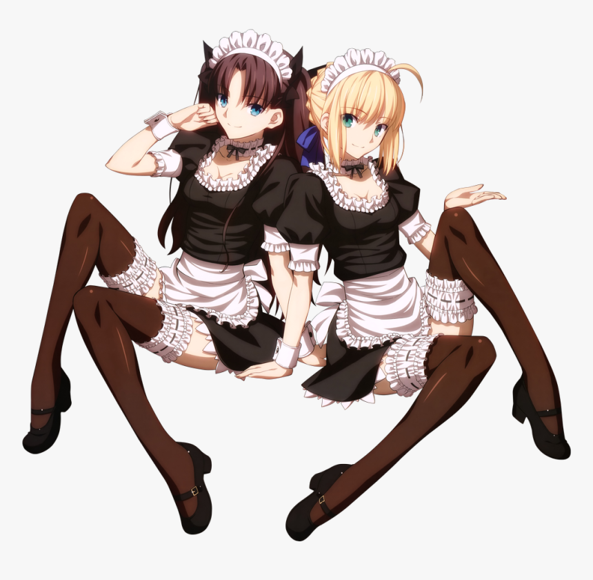 #saber #rintohsaka #fatestaynight #ultimatebladeworks - Rin Tohsaka Maid, HD Png Download