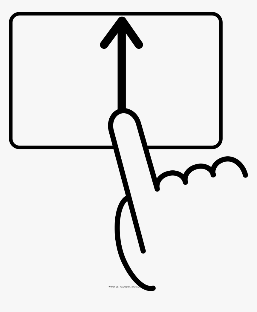 Swipe Up Coloring Page, HD Png Download , Transparent Png Image - PNGitem