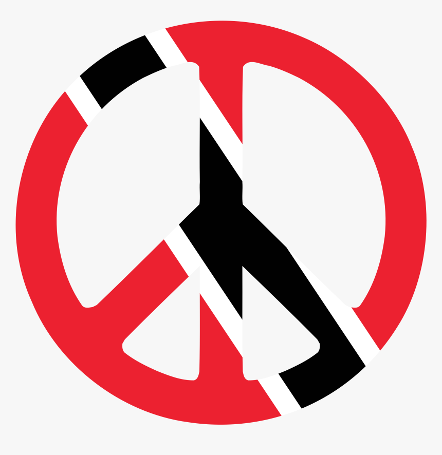 Trinidad And Tobago Peace Symbol Flag 3 Scallywag Peacesymbolorg - Trinidad, HD Png Download