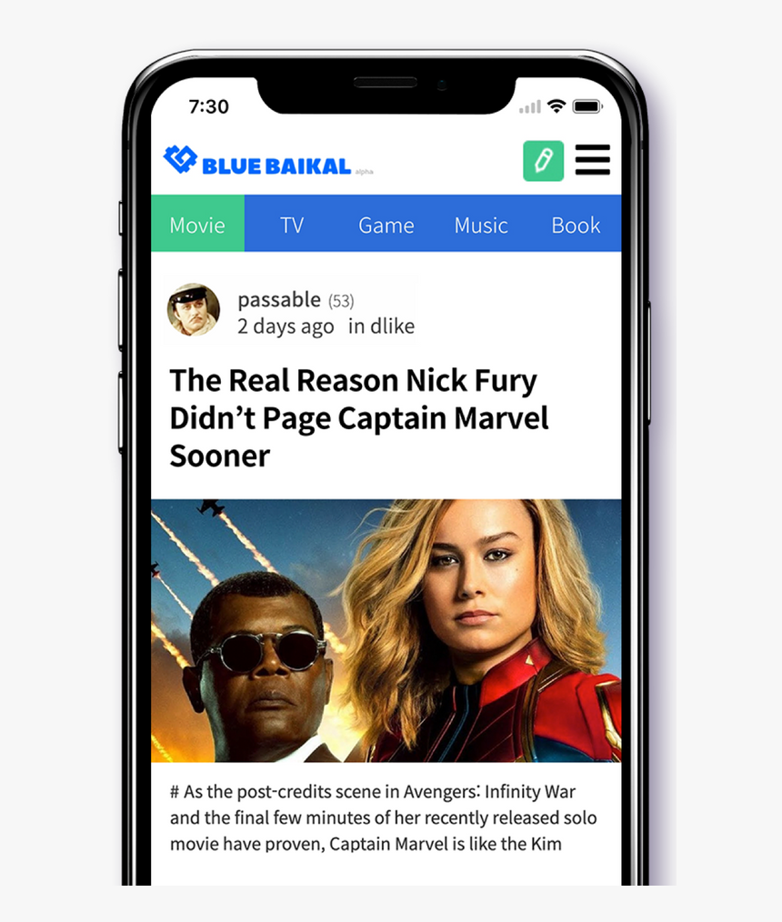 08 Service Mockup M - Captain Marvel Movie Review, HD Png Download