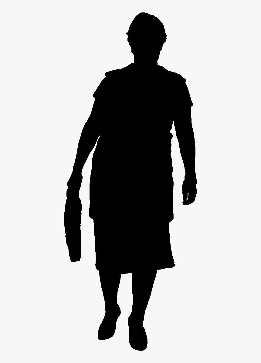 Positive Woman Silhouette Png Download - Elderly Woman Old Woman Silhouette, Transparent Png