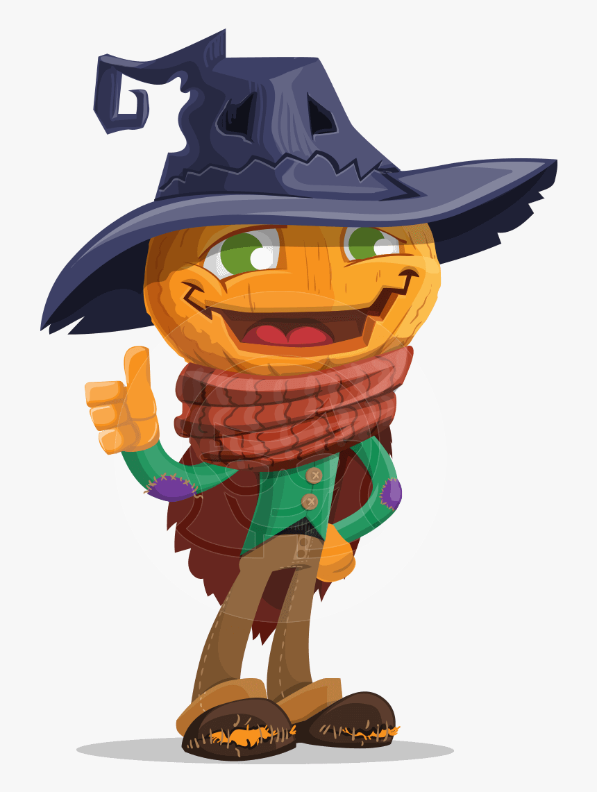 Scarecrow Vector Scare Crow - Scarecrow Cartoon, HD Png Download