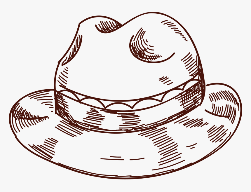Straw Hat Clipart Draw Straw Free Clipart Png Transparent - Straw Hat, Png Download