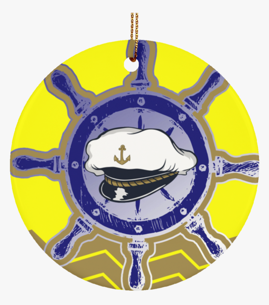 Us Navy Inspired Custom Ceramic Anchor Circle Ornaments - Circle, HD Png Download