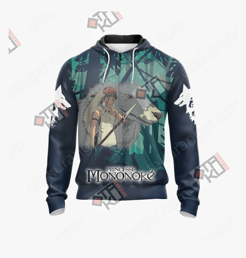Princess Mononoke Unisex Zip Up Hoodie - Fire Emblem Black Eagles Hoodie, HD Png Download