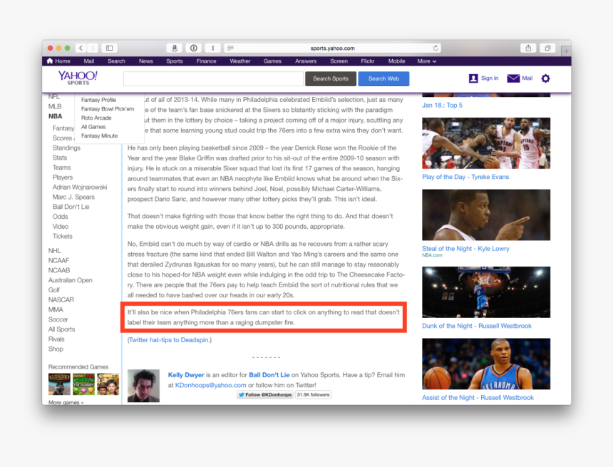 “it’ll Also Be Nice When Philadelphia 76ers Fans Can - (page 2), HD Png Download