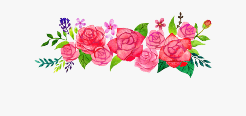 #cute #pink #flower #rose #spring #border #freetoedit - Hybrid Tea Rose, HD Png Download