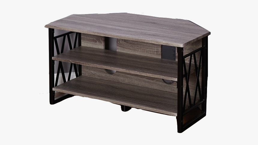 Grey And Black Corner Tv Stand, HD Png Download