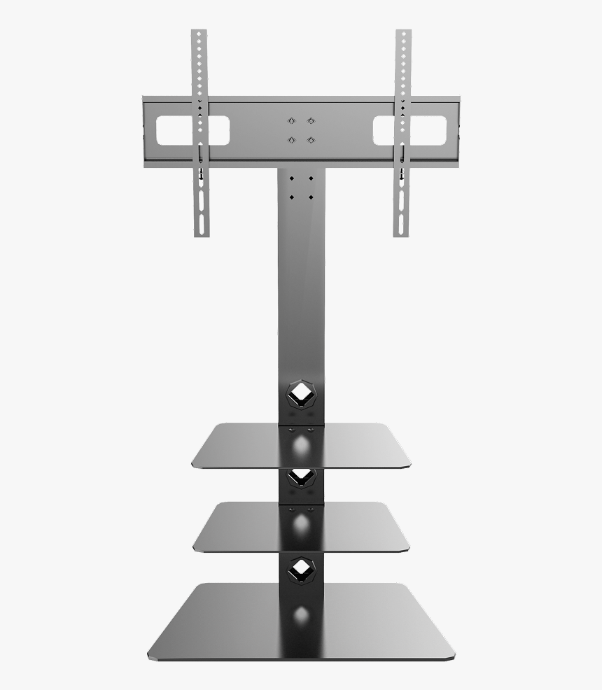 Three Tier Glass Tv Stand - Display Device, HD Png Download