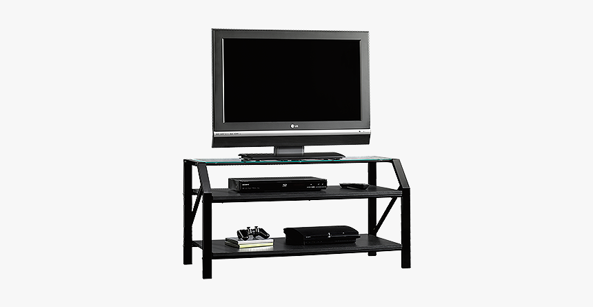 Steel Frame Casual Tv Stand In Black - Tv Stand, HD Png Download