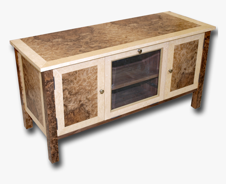 Bespoke Art Deco Burr Walnut Tv Stand Thumbnail - Sideboard, HD Png Download