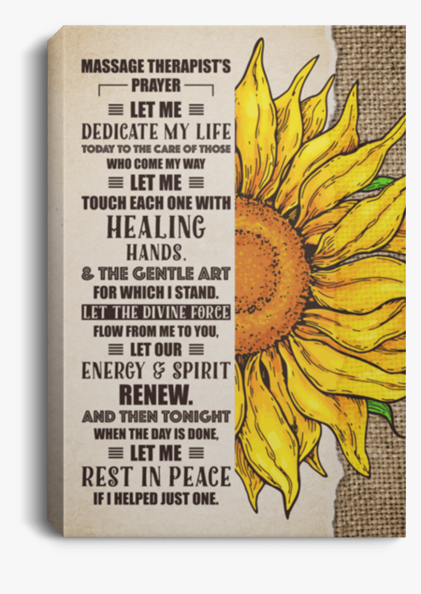 Massage Therapist Sunflower, HD Png Download