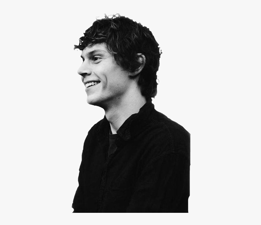#evanpeters #evan #blackandwhite #black #white #cute - Best Photos Of Evan Peters, HD Png Download