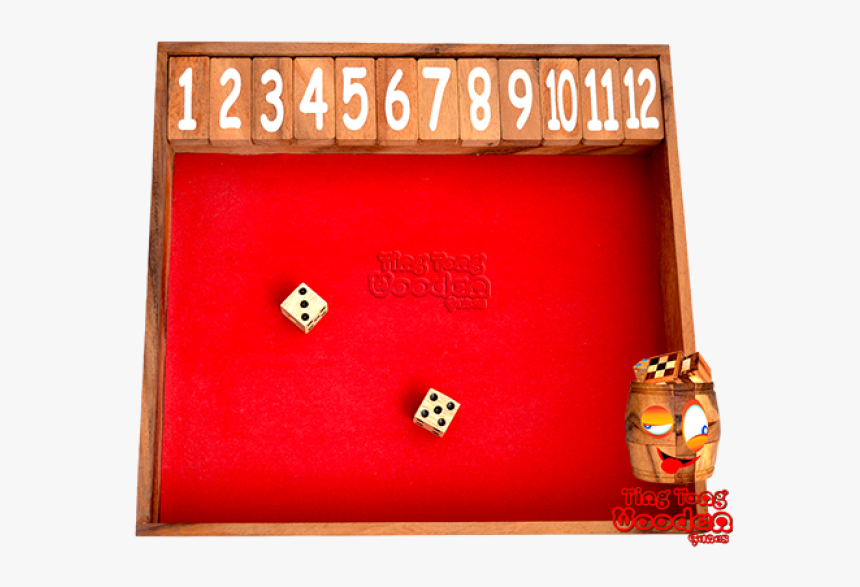 Shut The Box Jumbo Jackpot 12 As A Wooden Clapper Board - Tan, HD Png Download