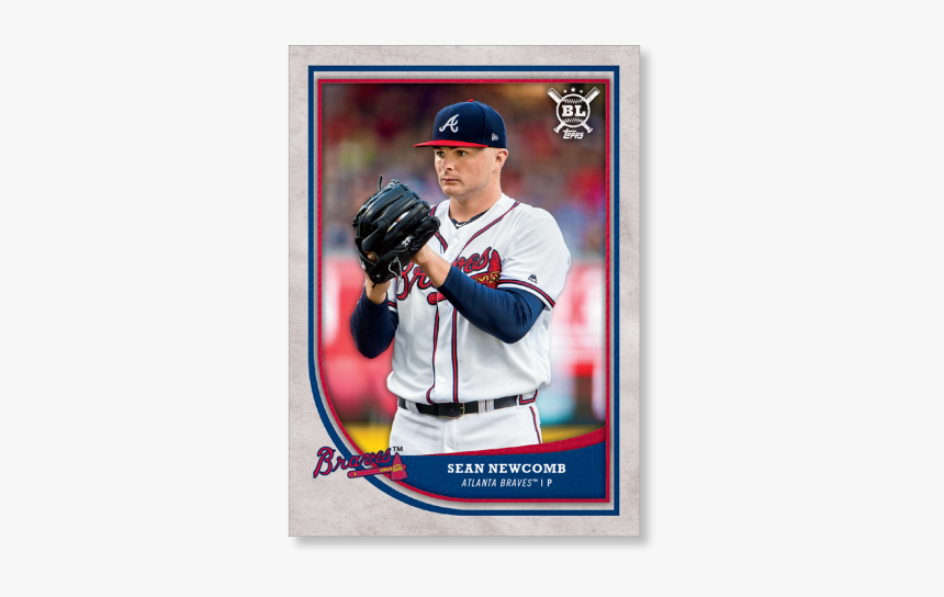 2018 Topps Big League Baseball Sean Newcomb Base Poster - Atlanta Braves, HD Png Download